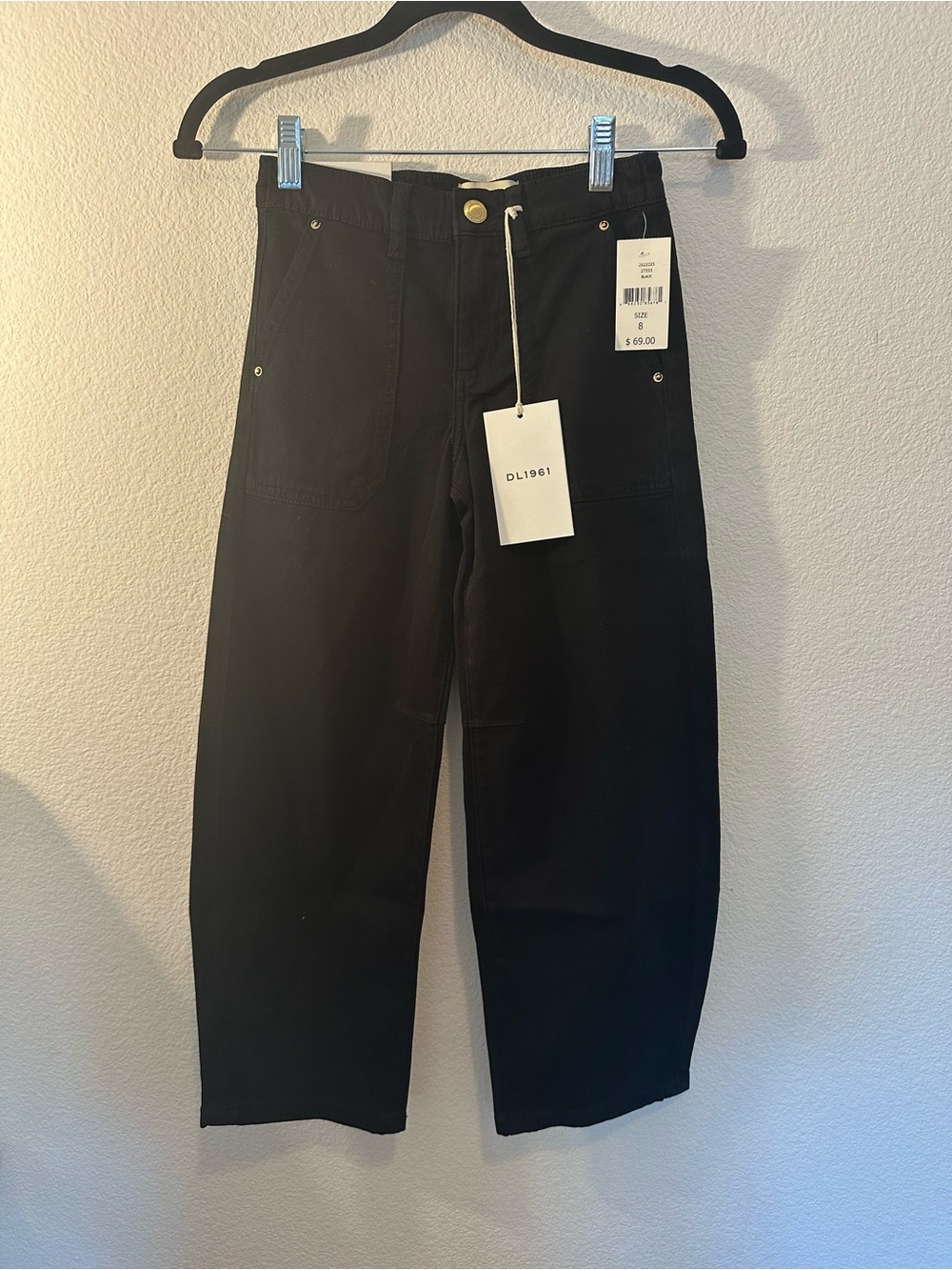 Girls DL1961 Jeans Size 8, Lily Barrel Black